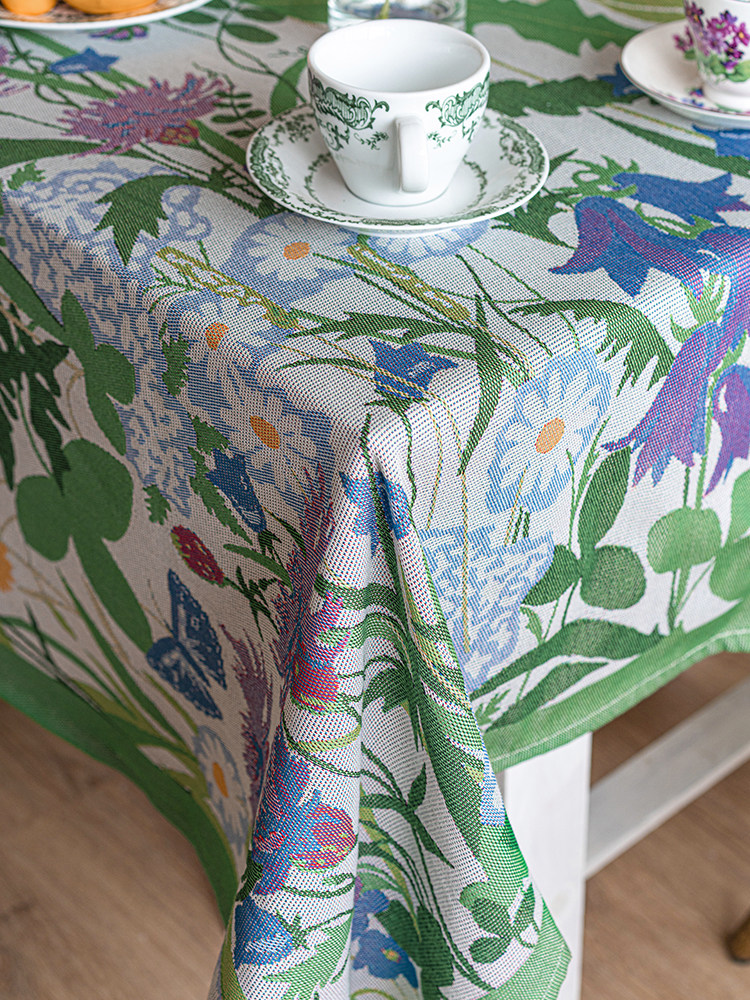 Garden Story Cotton Floral Tablecloth