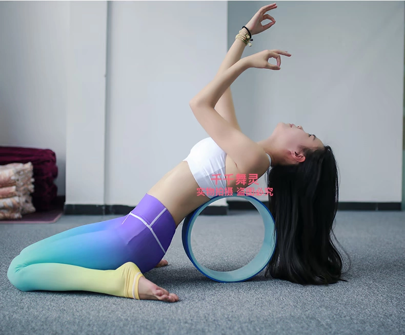 Hàng ngàn tinh thần khiêu vũ yoga quần in gradient căng chặt của phụ nữ cầu vồng quần hoa thể thao tập thể dục chạy quần new