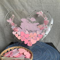 Wood Signature Plate Brochure to the Tree Desk This wedding Lillys wedding ceremony Fingerprint Arrangement Props Love Sign to the Board Creative