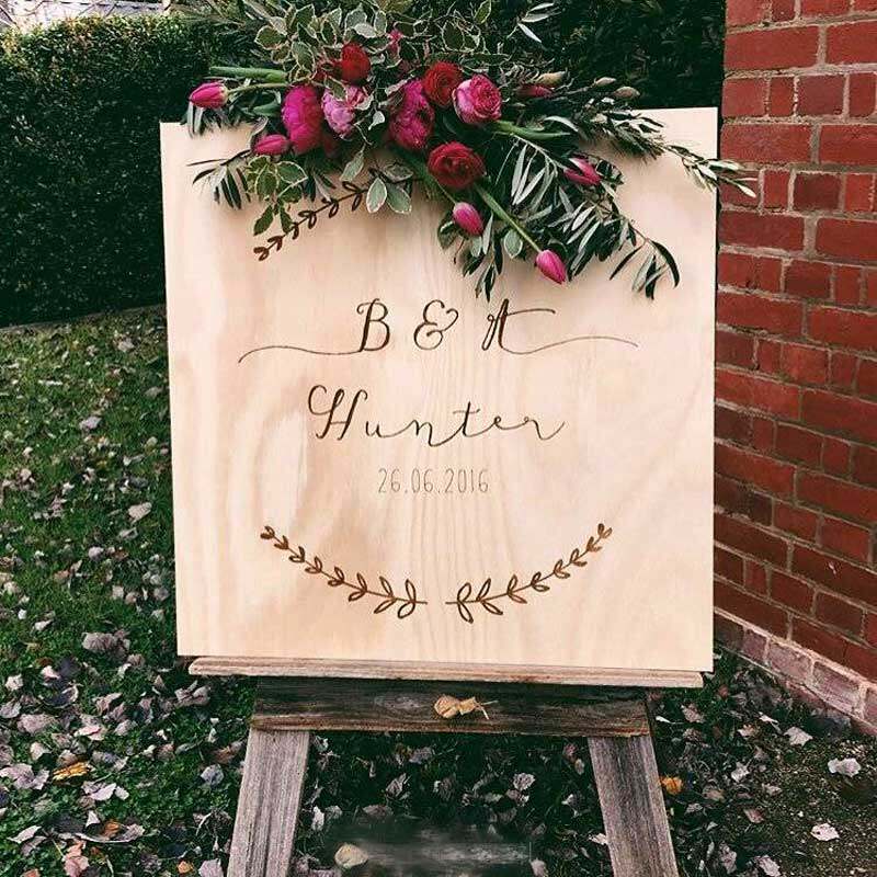 Acrylic Wedding Water Brand Welcome Card Process Card Listing Signage Seat Table Wooden Custom Simple Ins