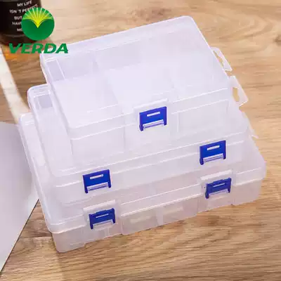 Transparent plastic storage box Household portable finishing box Removable storage box Multifunctional DIY sealed box