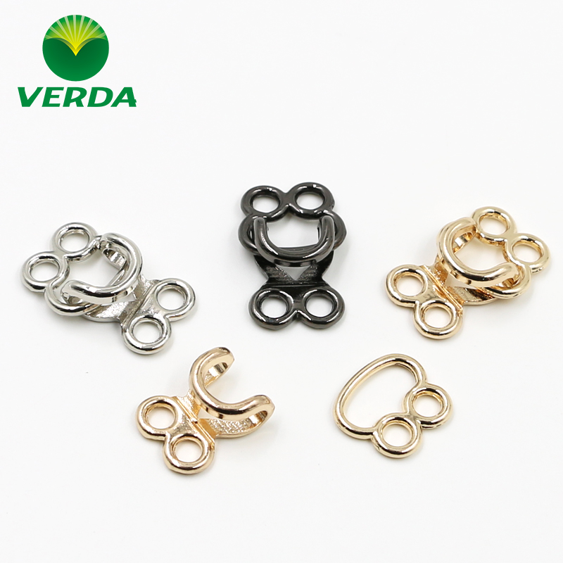 Mink coat Fur metal dark buckle hanging buckle Discipline buckle Coat buckle Windbreaker invisible button Fashion hook connecting buckle