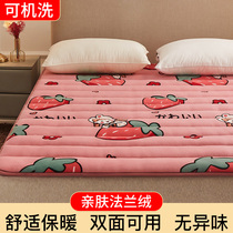 Thickened flannel mattress upholstered household super soft student dormitory single winter warm bed mattress cotton mat mattress