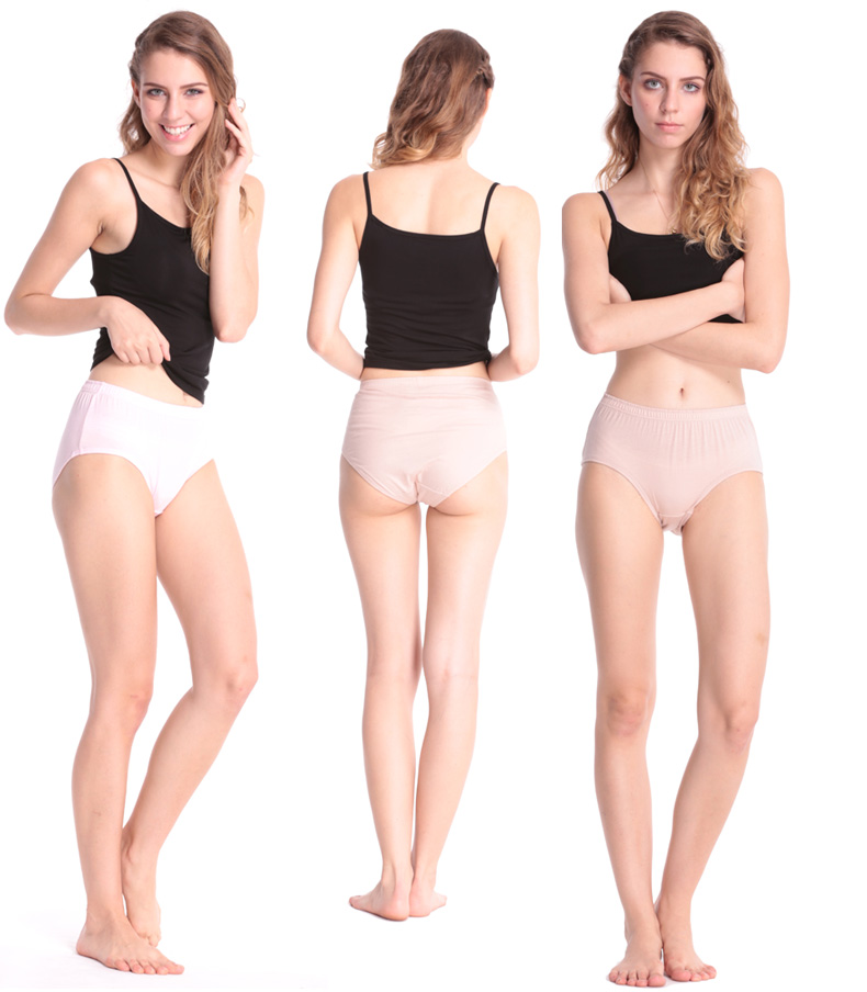 Ba khẩu súng quần lót (2 tải) eo cao cỡ lớn cotton in quần lót nữ 40442 truy cập chính hãng quần lót nữ thun lạnh