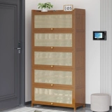 Введите полку обуви для обуви, дверь домашней комнаты, простой многослойный артефакт хранения экономит большую полку большую емкость