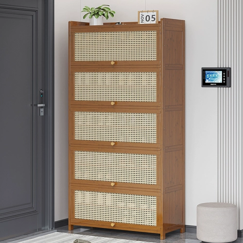 Введите полку обуви для обуви, дверь домашней комнаты, простой многослойный артефакт хранения экономит большую полку большую емкость