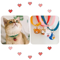  Cat small bell collar Small dog supplies Cartoon dog rabbit cute jewelry Strawberry pet necklace collar