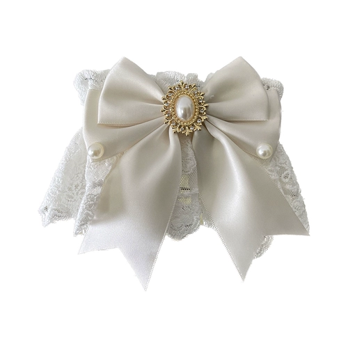 Белый шарф, шарф-платок, кружевной нагрудник, слюнявчик