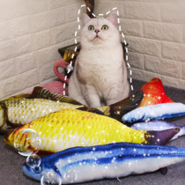 Boss lets fish cat toys cat toys pet plush simulation fish cat toys~with catnip