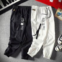 Casual pants mens spring and autumn Korean version of cargo pants trend trousers loose sports pants Tide brand shoes