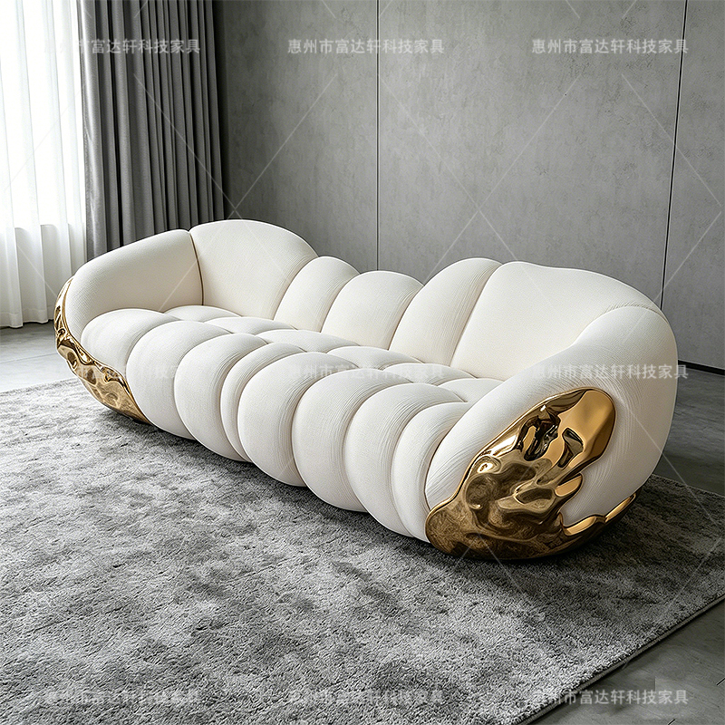 Modern Minimalist Creative Curved Cloud Sofa High-End Luxury International Furniture High-End Villa Living Room Multi-Person Sofa