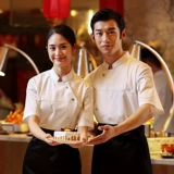 Модный летний дышащий комплект для работы для отеля, рабочая одежда, короткий рукав