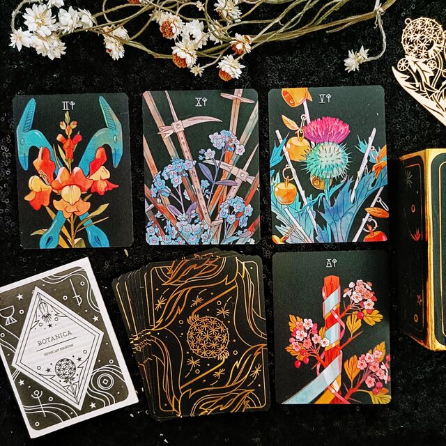 In Stock Botanica Herbalist Edition Tarot Flower and Plant Language Tarot Herbal Medicine Oracle
