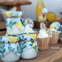 Fruit pudding bottle sealing paper cup lid wrapping paper honey yogurt milk tea jam dessert table baking packaging