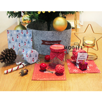 Christmas pudding honey honey jam chili sauce yogurt sealing paper gift wrapping paper origami bottle cap paper