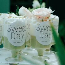 Dessert Taiwan Mu Si Cup Pudding Cup Disposable Coverless Transparent Plastic Cup and Various Stickers Not Reissued