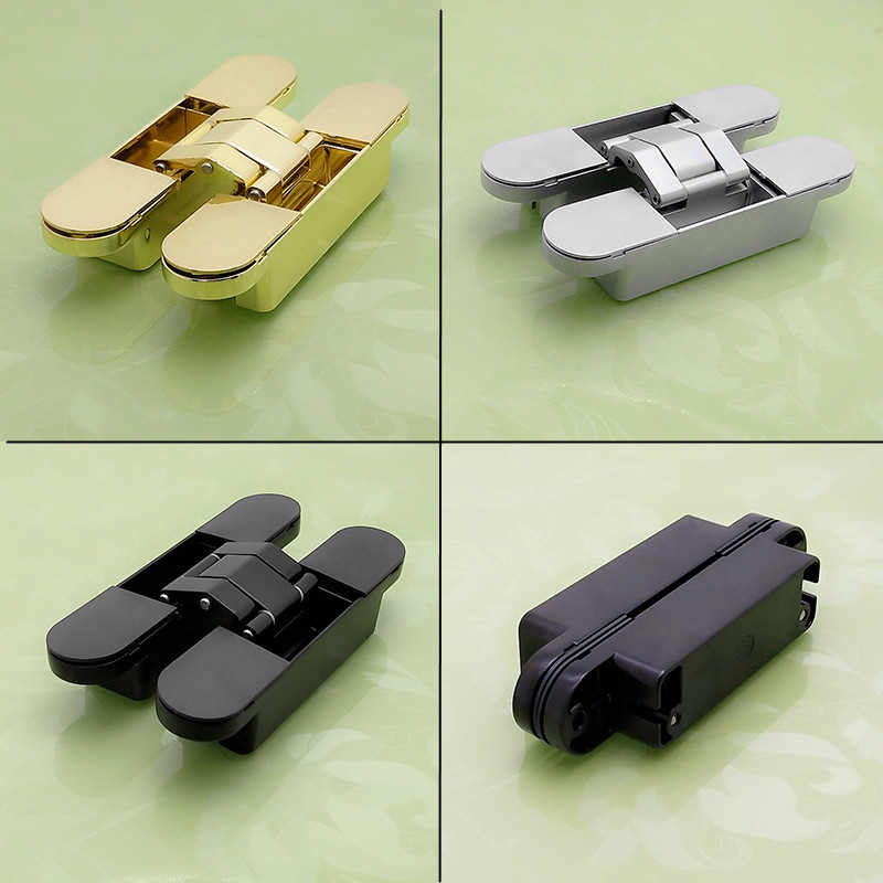 Rhine invisible door hidden hinge hidden door hidden hinge hidden three-dimensional adjustable cross wooden door hidden hidden door loose-leaf