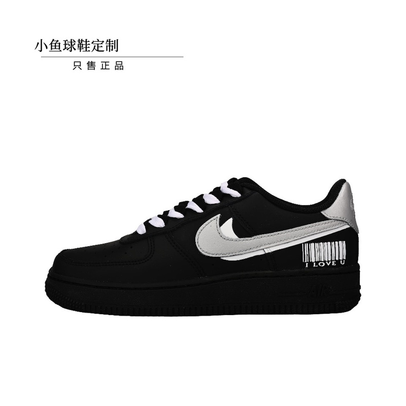 Customized Sneakers Nike Air Force 1Af1 Air Force One Cool Black Silver Wing Vlad Low-Top Men's and Women's Sneakers Customized Sneakers Nike Air Force 1Af1 Air Force One Cool Black Silver Wing Vlad Low-Top Men's and Women's Sneakers