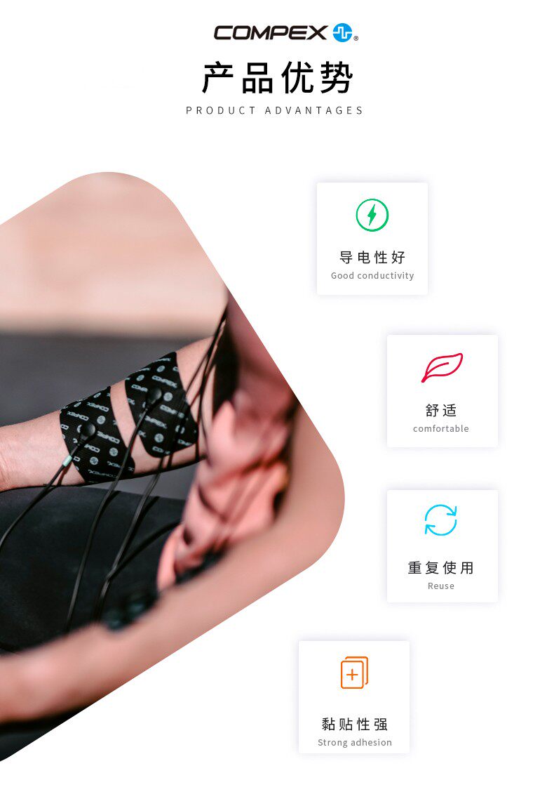 ems微电流穿戴健身仪 美国原装进口compex 贴片全品类适配3.0 4.0 5.0 6.0 8.0训练运动