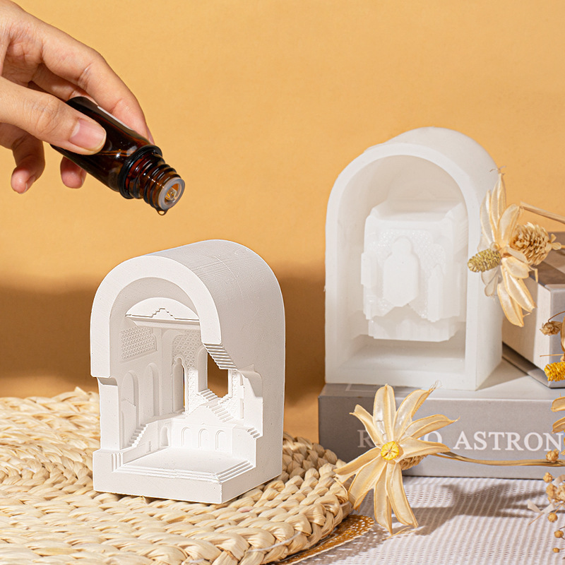Ancient Roman Palace Scented Candle Silicone Mold DIY Venus Plaster Ornament Diffuser Stone Souvenir Mold