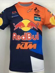 2023 새로운 인기 판매 MOTOGP 이벤트 여름 공장 팀 유니폼 KTM 팀 사이클링 저지 오토바이 반팔 오렌지