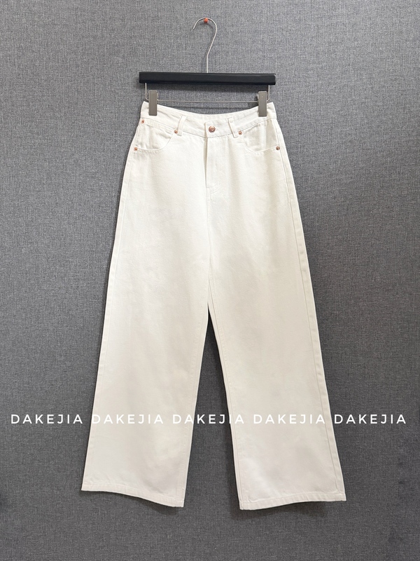 [in Stock] Dakejia St10 Pure White Low-Waist Straight-Leg Pants Quality Cotton Denim Casual Low-Waist Straight-Leg Jeans
