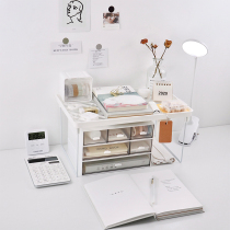 Desktop rack ins girl heart can be superimposed multi-layer storage rack small debris desk storage rack storage rack