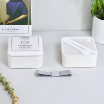 Lunch box with chopsticks portable simple ins sandwich box lunch box office workers can microwave oven heating lunch box