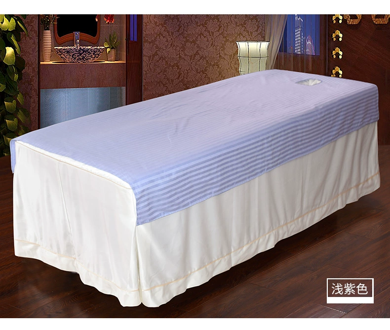 Minh cũng làm đẹp tấm đơn mảnh bông đai lỗ thẩm mỹ viện đặc biệt massage giường vật lý trị liệu giường massage giường sọc màu