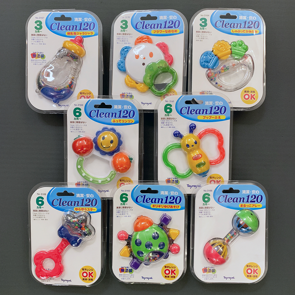 Japan Toyroyal can disinfect baby safe tooth rock bite rubber toys with high temperature
