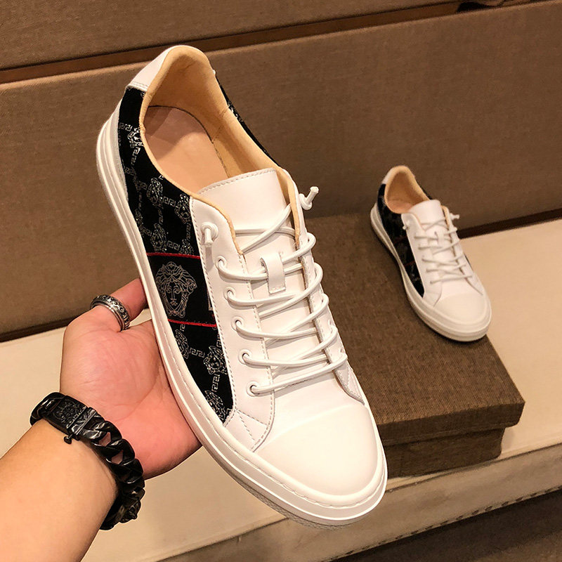 European Station 2022 Spring Summer New Printed Beauty Human Head Medusa Small White Shoes Men's Color Tide Shoes Casual Board Shoes