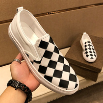 Official website flagship store BV first layer cowhide woven lofford shoes men 2021 New lazy one pedal shoes men