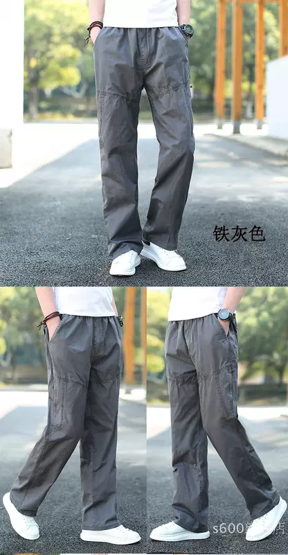 Mùa thu và mùa đông quần dày nam giản dị XL thể thao quần dài nam nhiều túi lỏng ngoài trời quần yếm shop đồ nam đẹp