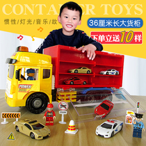 June 1 fire truck toy simulation alloy car Boy car car metal aircraft tank model container car racing