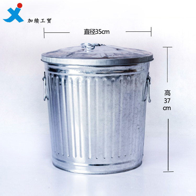 Fire-proof bin galvanized drum bin marine bin with lid anti-flame retardant round with lid storage barrel sanitation barrel