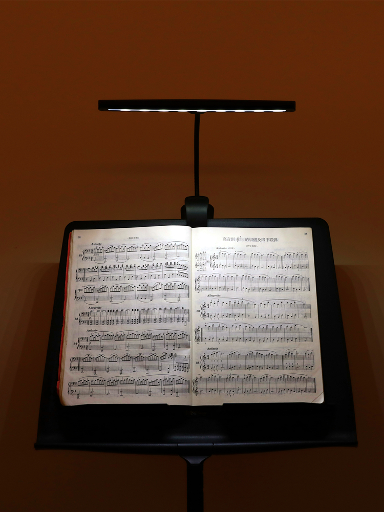 Spectrum light Spectrum table Piano spectrum light Piano light LED charging clip-on guitar Guzheng score stand light music spectrum rack maintenance