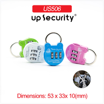  With wire rope password lock Stationery mini small lock Travel luggage password padlock Gym lock 506