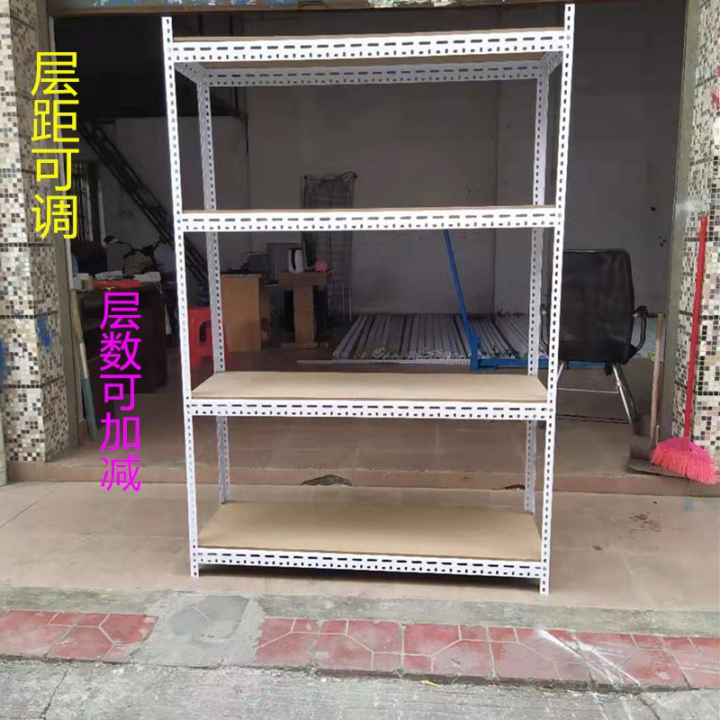 Shenzhen Universal Angle Steel Shelving Storage Thickened Shelving Shelving Household Light Display Shelf 5 Floors Intro.