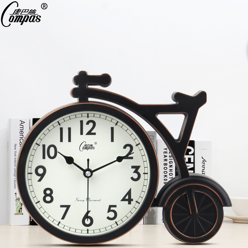 Combas Clock Ornament Home Personality Creative Living Room Seat Clock Table Table Table Table Bedroom Mute Table Clock