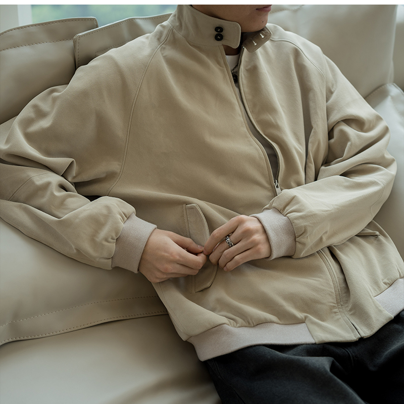 Season Mark Autumn and Winter New Retro Suede Jacket Men's Casual Fashion Couple Lapel Bomber Jacket
