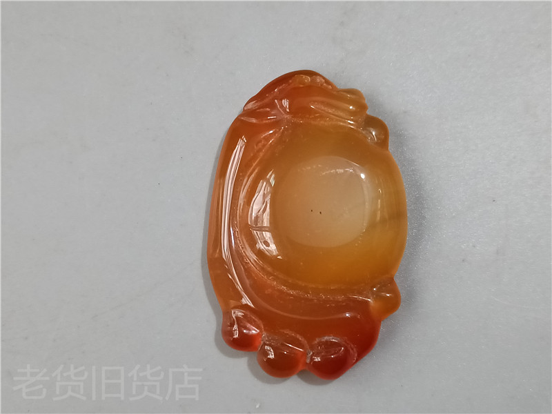 Antique jade bag old bag real natural agate refined contented Changle pendant knock collection belt