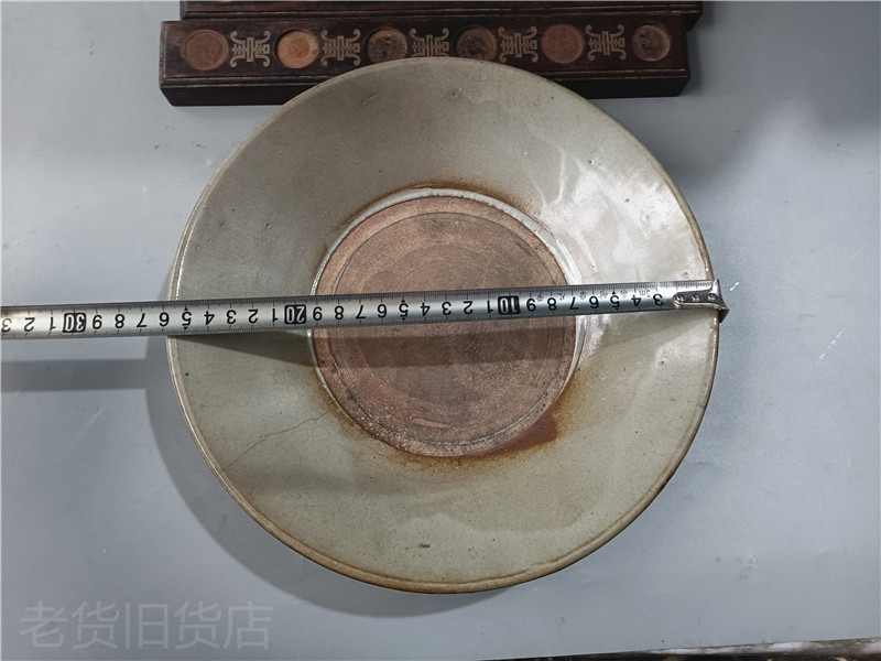 Bag old bag True open door Old Ming End clear early single color glazed green glaze Grand number disc collection Predite old porcelain 1