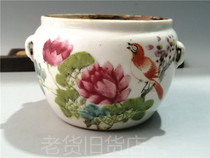 Antique bag old bag true halal period of the same light period pastel on the brow and rich life flower and bird jar collection