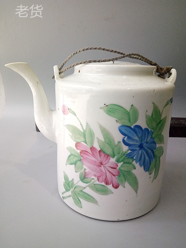 Bag Old Bag Real Fake One Lost ten Republic of China Pink Chrysanthemum Teapot Full Pint Open Door Old Collection Treasures