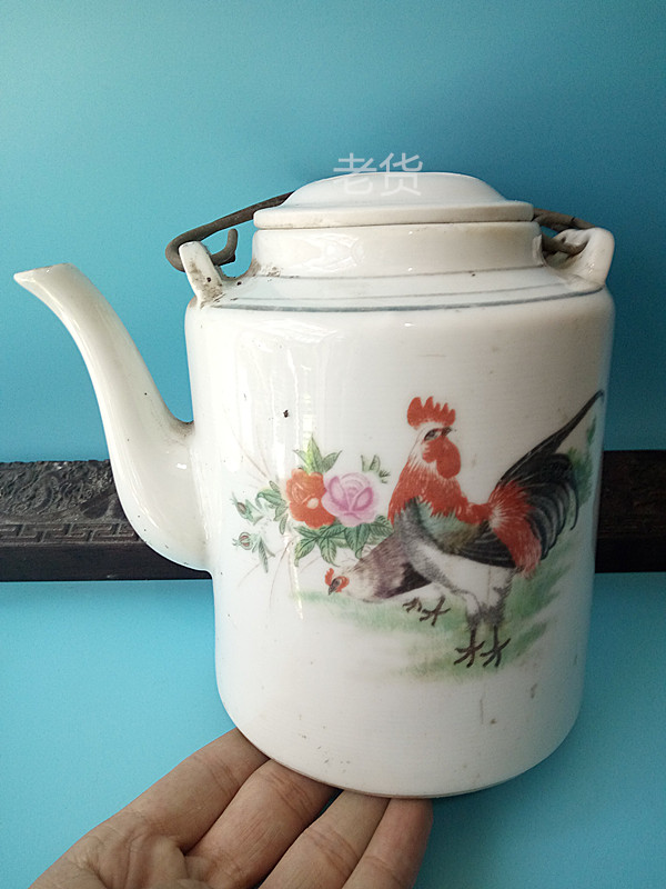 Bag Old Bag Genuine Products Liberation Period China Manufacturing Whole Goods Large Open Door Powder Color Teapot Old Objects Porcelain Collection