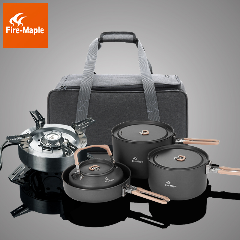 Fire maple feast 4 gluttonous special edition set wildfire rock Qingtian outdoor camping stove cooker self-driving set pot