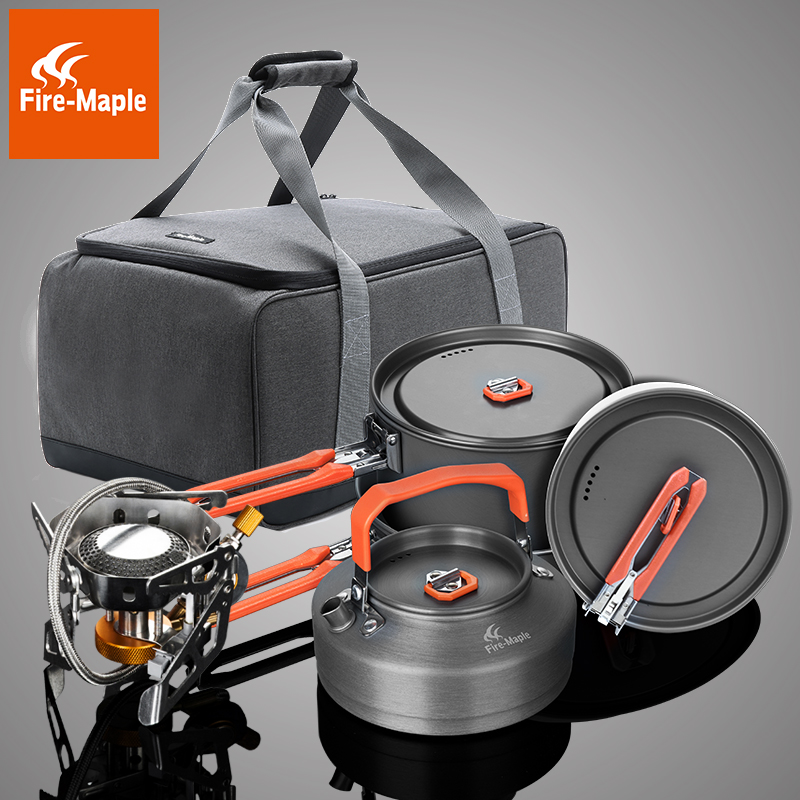 Fire Maple Wildfire Gas Stove Emergency Equipment Electric Lighting Feast 4 Outdoor Camping Picnic 4-5 People Portable Set Pot