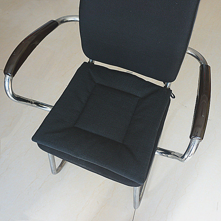 Japanese-style cushion simple solid color dining chair cushion fabric cotton and linen office chair cushion student cushion computer car four seasons seat cushion