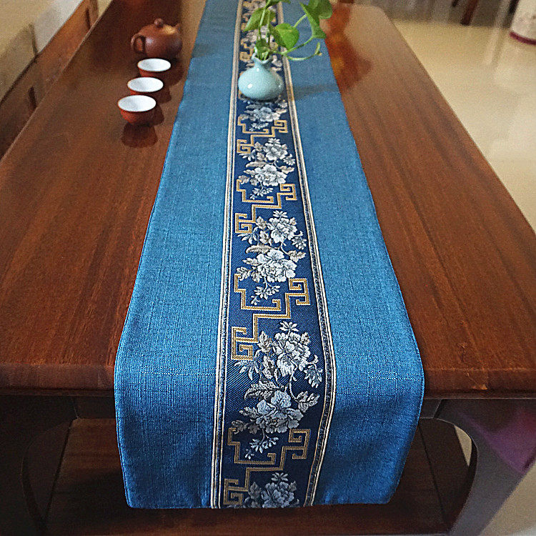 New Chinese style table flag Zen tea table linen tea table cloth table cloth tea table table strip simple TV cabinet cover towel