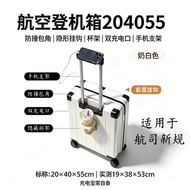 Baoluo Di Airline Carry-On Suitcase 55X40X20 China Southern Airlines and Sichuan Airlines New Multifunctional Rechargeable Luggage Trolley Case Baoluo Di Airline Carry-On Suitcase 55X40X20 China Southern Airlines and Sichuan Airlines New Multifunctional Rechargeable Luggage Trolley Case